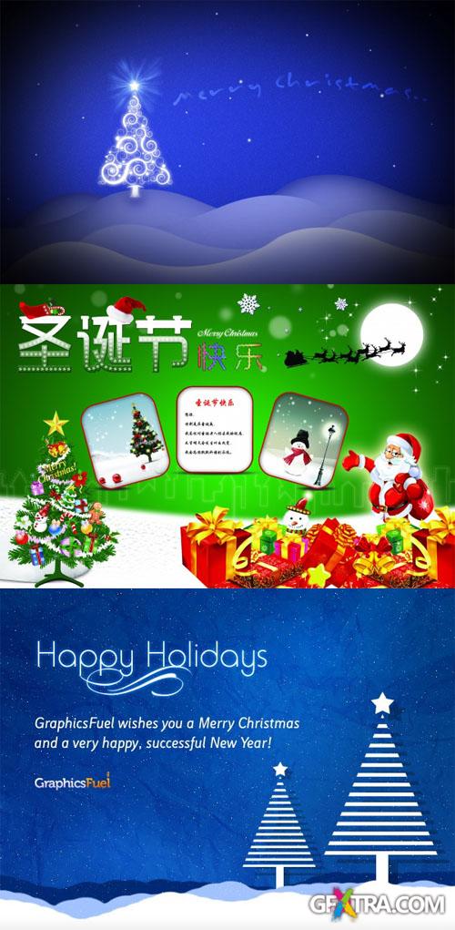 3 PSD Sources - Happy Holidays 2013