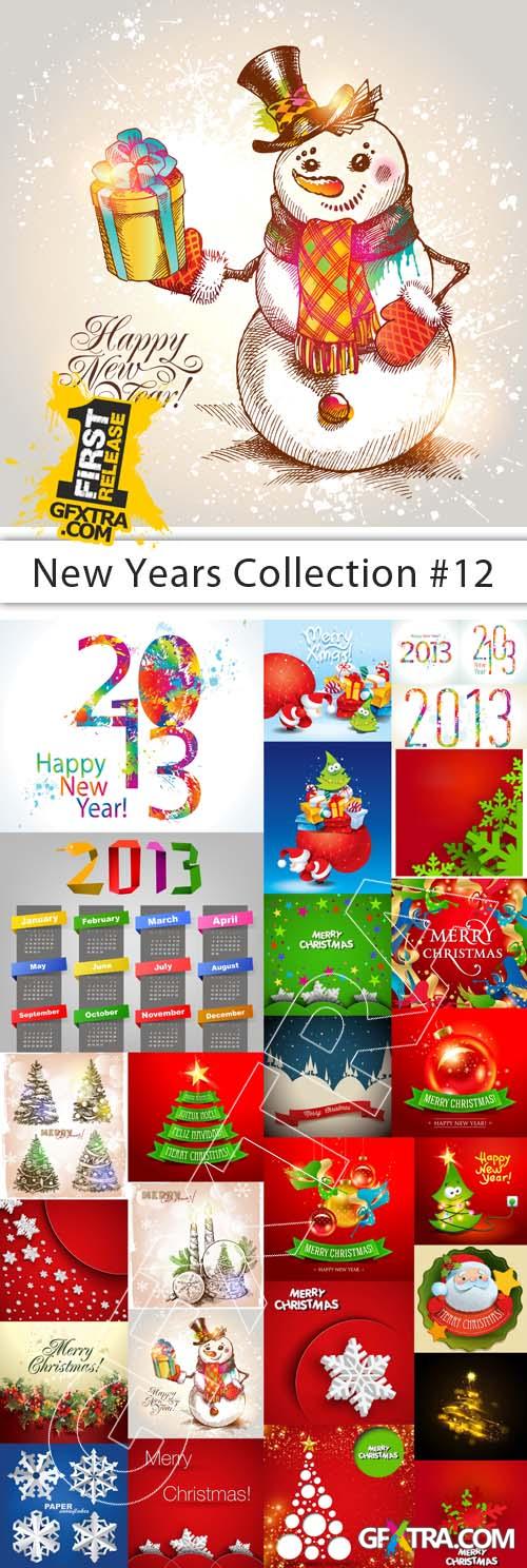 New Years Collection #12 - 25 EPS Vector Stock