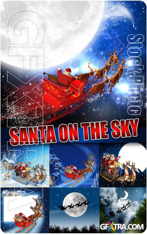 Santa on the sky - UHQ Stock Photo