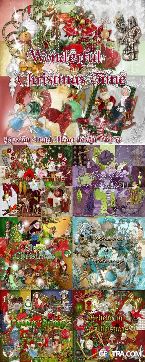 Wonderful Christmas Scraps Pack with Clusters