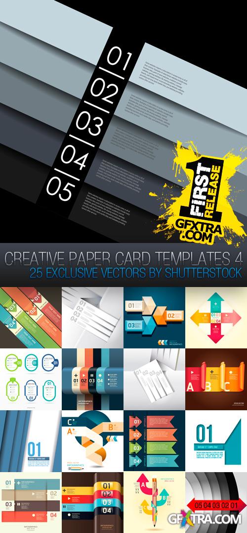 Creative Paper Card Templates 4, 25xEPS