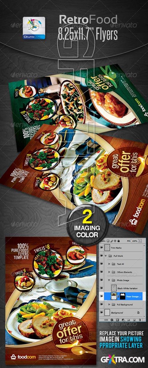 GraphicRiver - Retro Restaurant Food Flyers