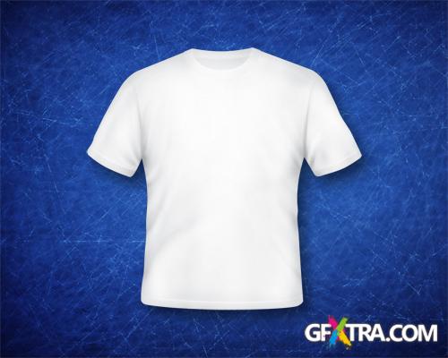 PSD Source - Blank White T-shirt