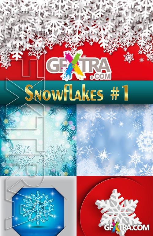 Snowy backgrounds #1 - Stock Vector