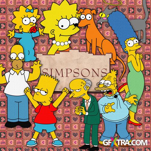 Scrap-kit - Simpsons Heroes Illustrations In PNG