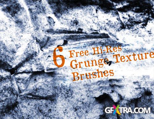 6 Grunge Texture Photoshop Brushes