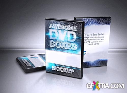 CD/DVD/BluRay Boxes Mockup PSD Template
