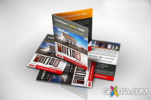 A4 to A5 Brochure/Flyer Mockup PSD Template #1