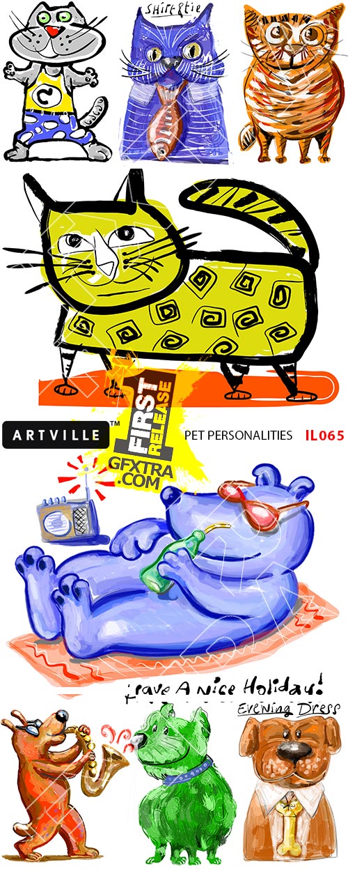 Artville Illustrations IL065 Pet Personalities