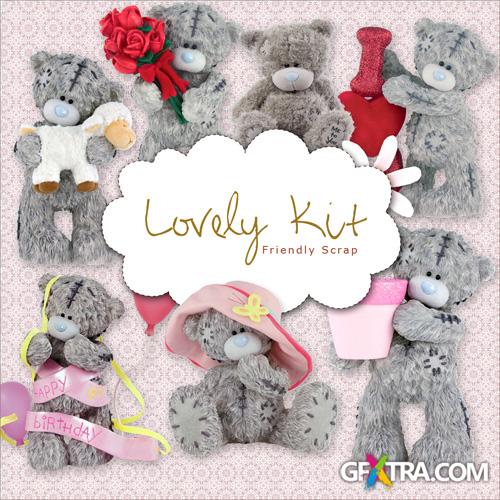 Scrap-kit - Lovely - Gray Taddy 1