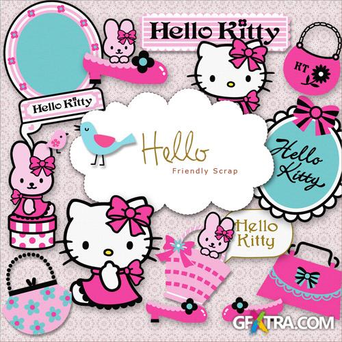 Scrap-kit - Hello Kitty - Painted PNG Images