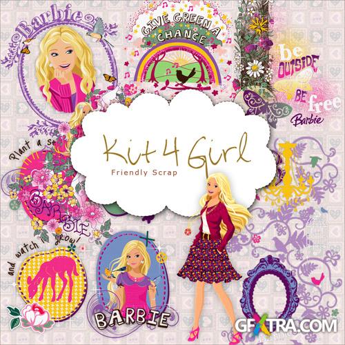 Scrap-kit - Barbie Giel - Painted PNG Images