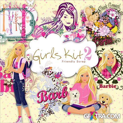 Scrap-kit - Barbie Girl - Painted PNG Images 2