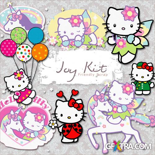 Scrap-kit - Painted Joy Kitty