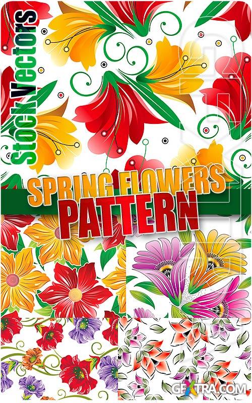 Spring flowers pattern - Stock Vectors