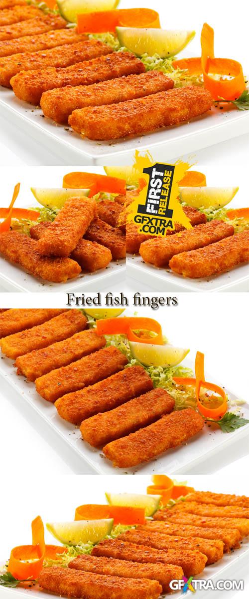 Stock Photo: Fried fish fingers