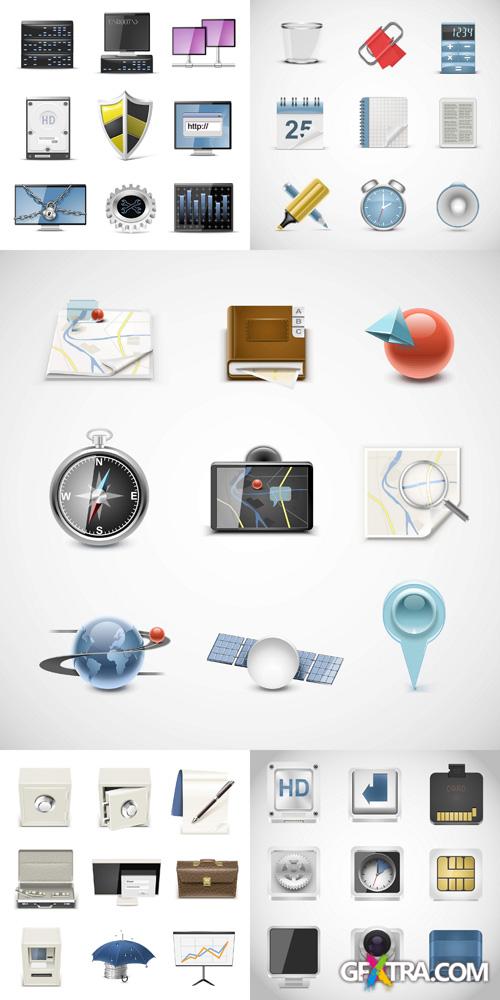 3D Set of Vector Icons #3