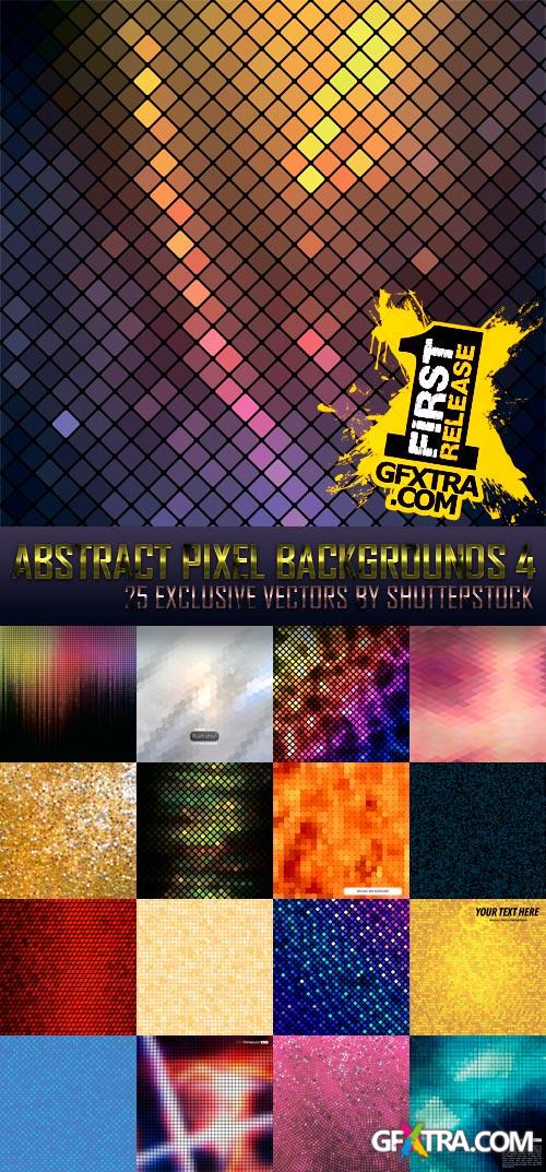 Abstract Pixel Backgrounds 4, 25xEPS