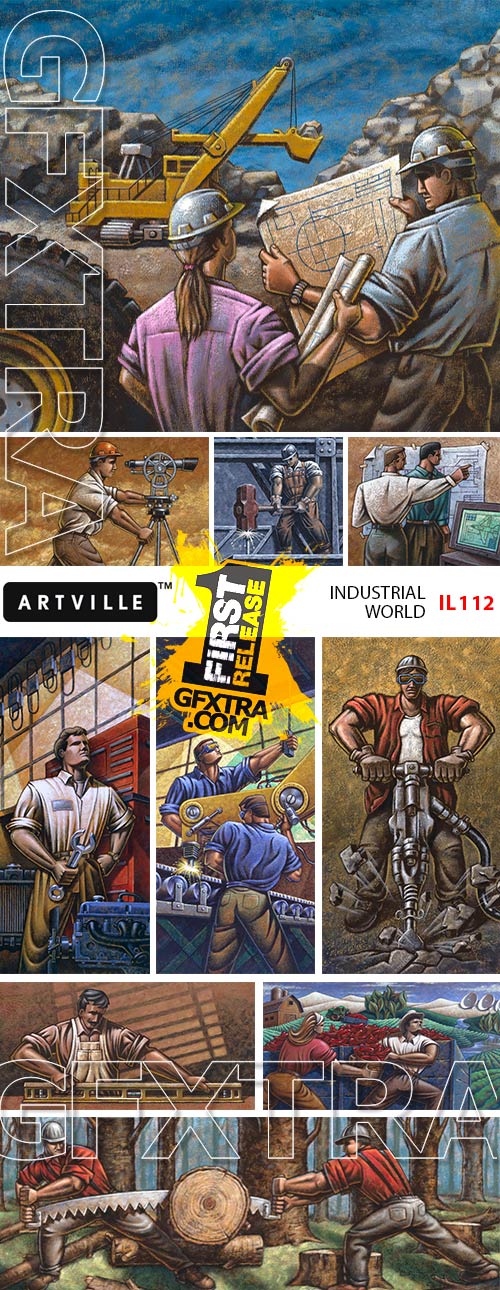 ArtVille Illustrations IL112 Industrial World