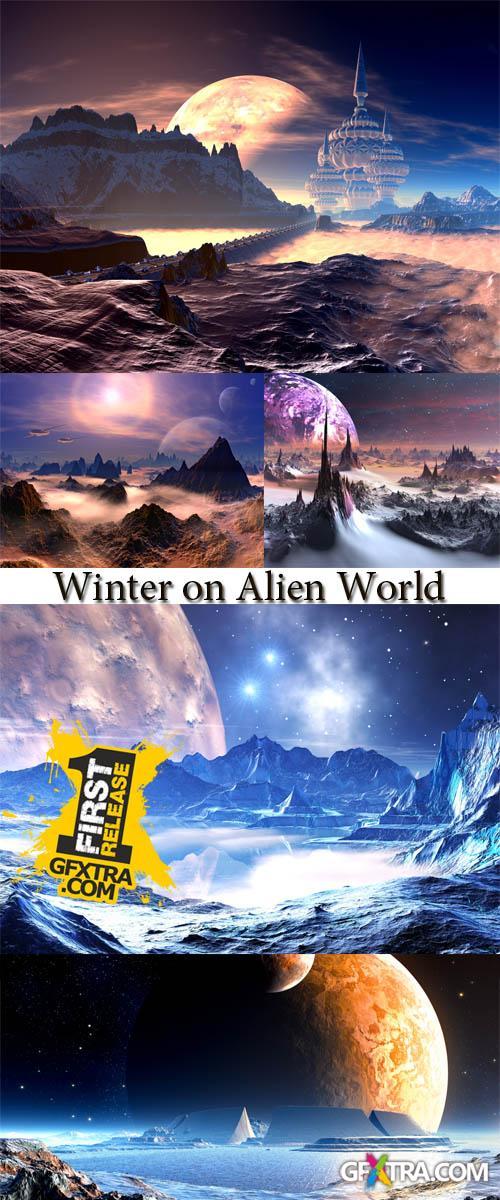 Stock Photo: Winter on Alien World