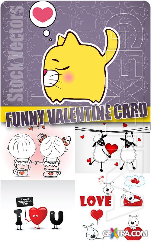 Funny valentine card - Stock Vectors
