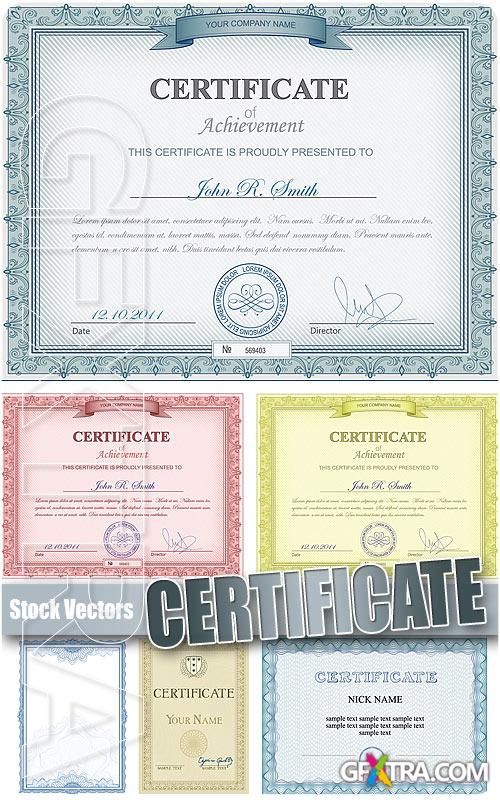 Certificate Giliosh - Stock Vectors