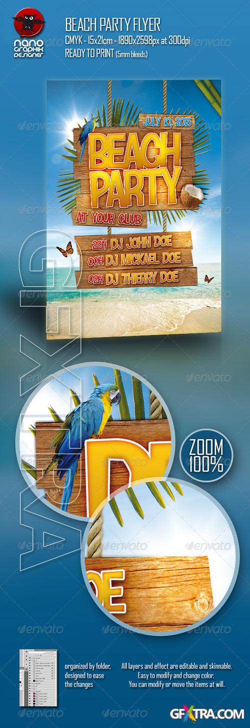 GraphicRiver - Beach Party Flyer