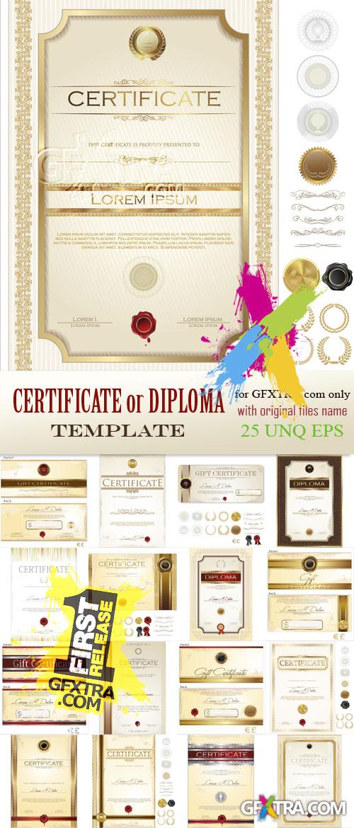 Certificate & Diploma Templates 25xEPS