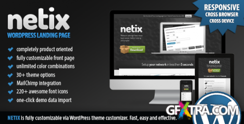 ThemeForest - Netix v1.3 - Responsive WordPress Landing Page