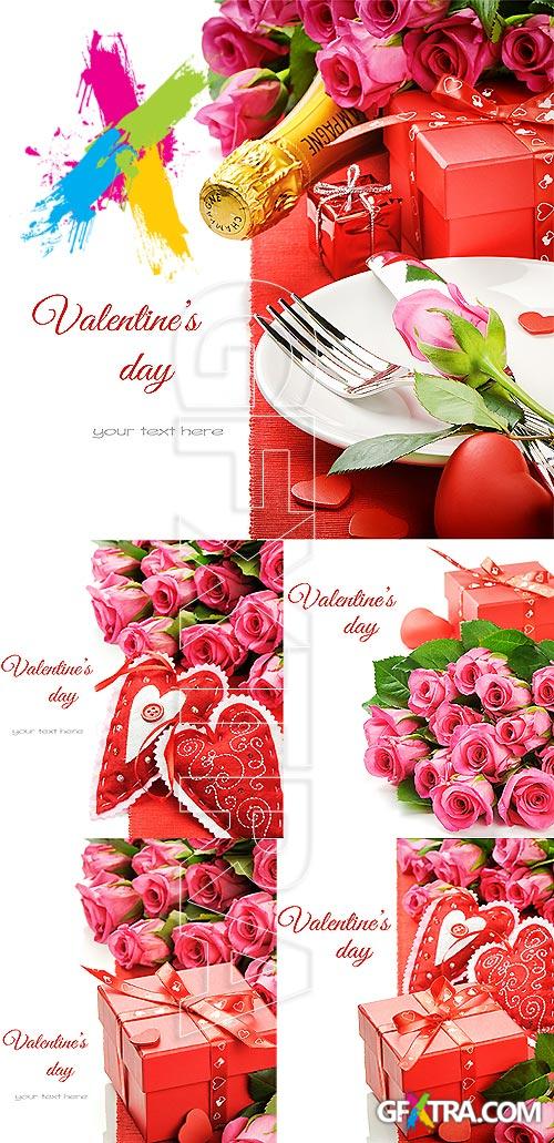 Stock Photos - Valentine Compositions 5xJPG