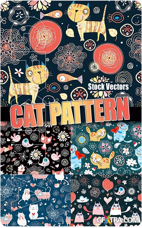 Cat pattern - Stock Vectors
