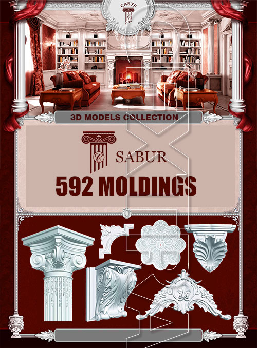 Sabur - 592 Moldings 3D Models Collection
