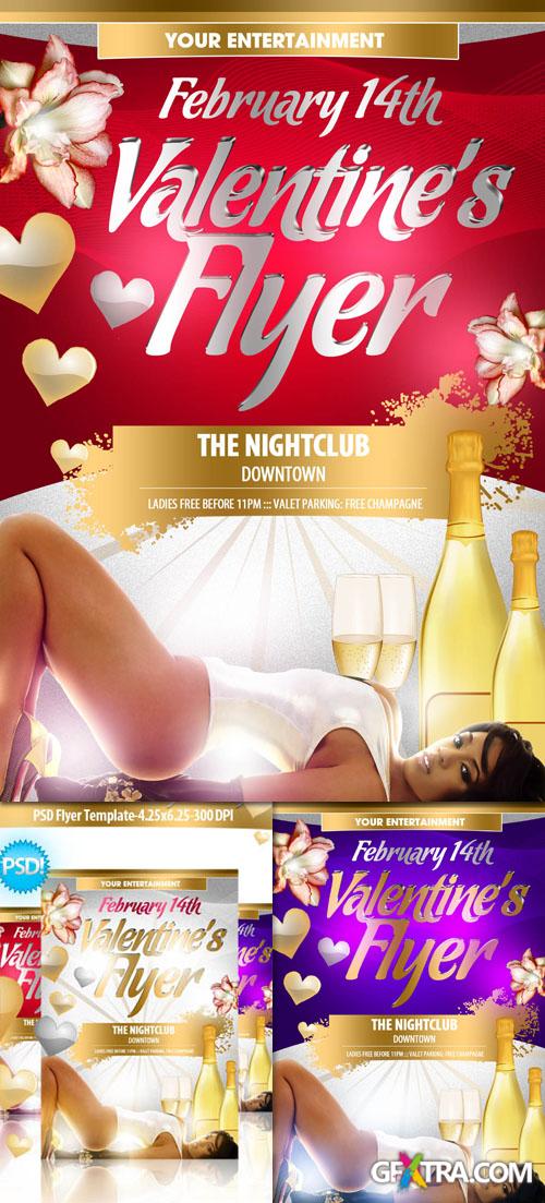 Valentine\'s Day Party Flyer/Poster PSD Template