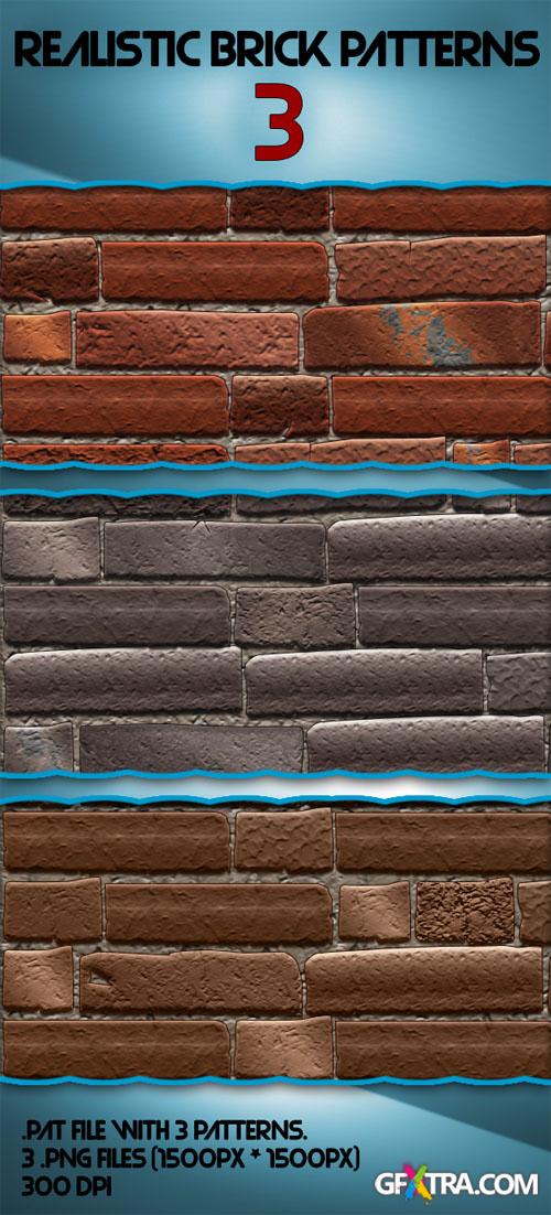 Realistic Brick Photoshop Patterns