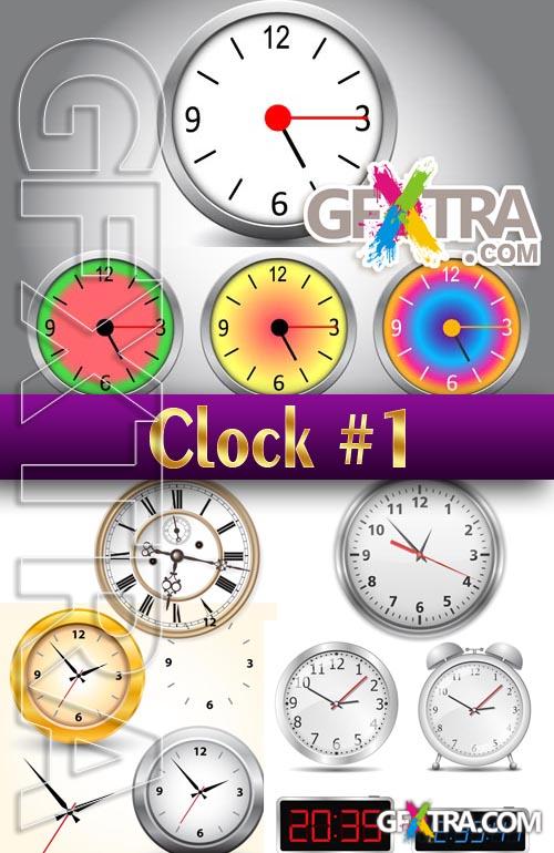 Vector Clock # 1 - Stock Vector
