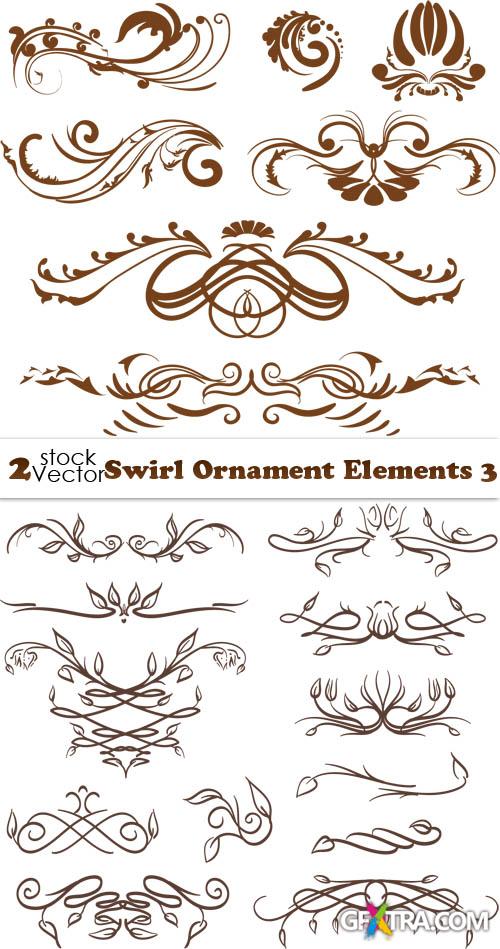 Vectors - Swirl Ornament Elements 3