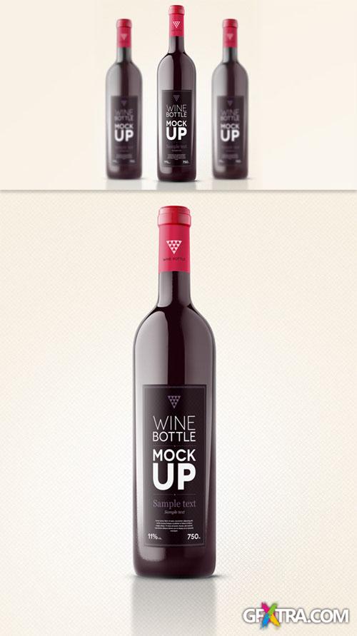 Wine Bottle Mockup PSD Template