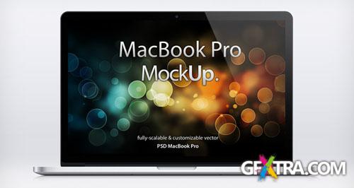 MacBook Pro Retina Mockup PSD Template