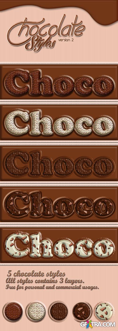 Chocolate Photoshop Styles #2