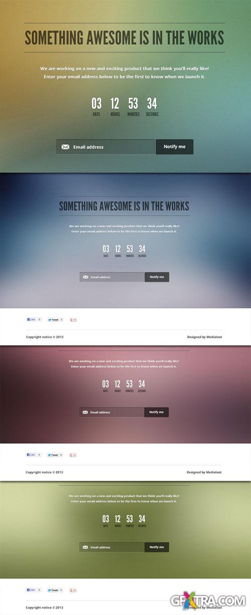 MediaLoot - Coming Soon Page PSD Template