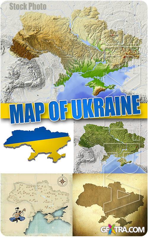 Map of Ukraine - UHQ Stock Photo