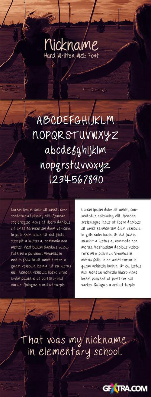 WeGraphics - Nickname Handwriting Web Font OTF