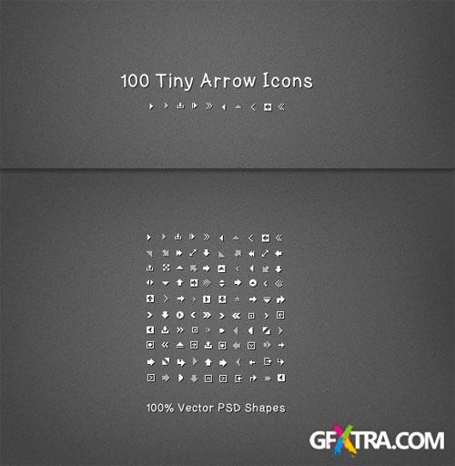 WeGraphics - 100 Tiny Vector Arrow Icons