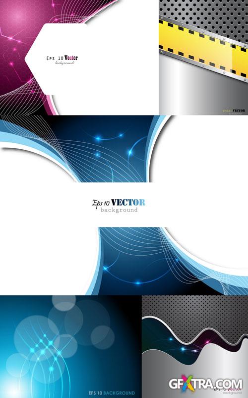 Metal and Techno Vector Backgrounds #8