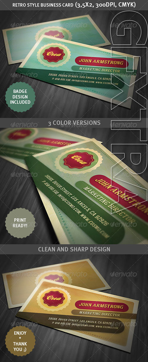 GraphicRiver - Retro Style Business Card Template