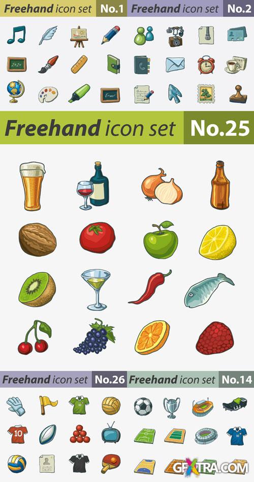 Freehand Icon Set #1