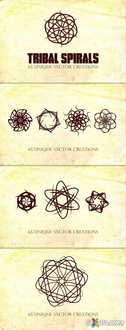 WeGraphics - Tribal Spirals ? 65 Vector Creations