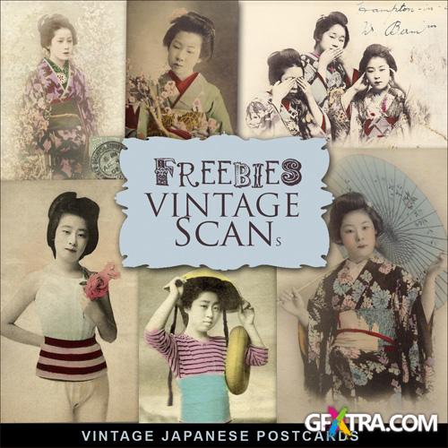 Scrap-kit - Vintage Japanse Postcards