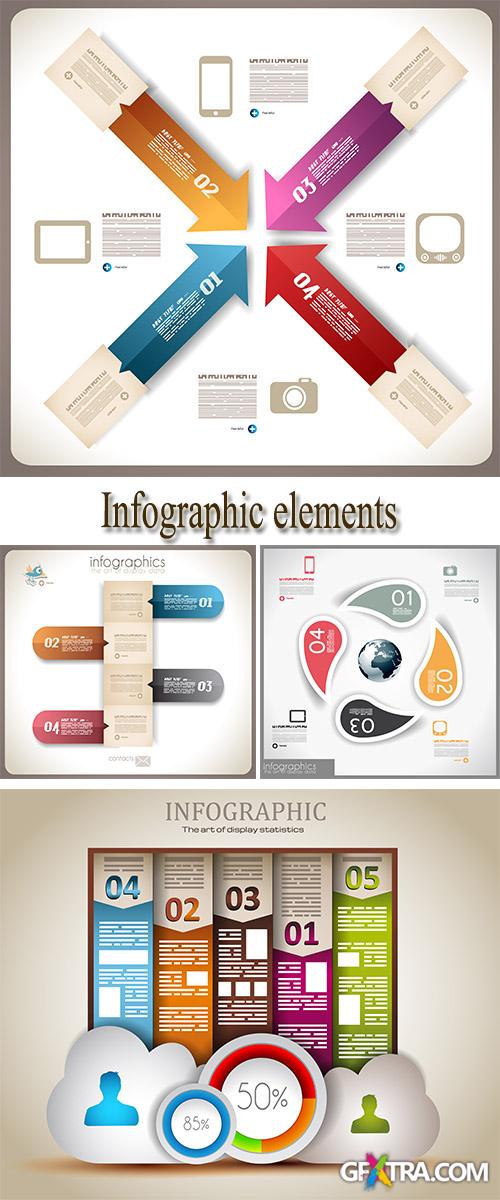Stock: Infographic graphics, elements and charts