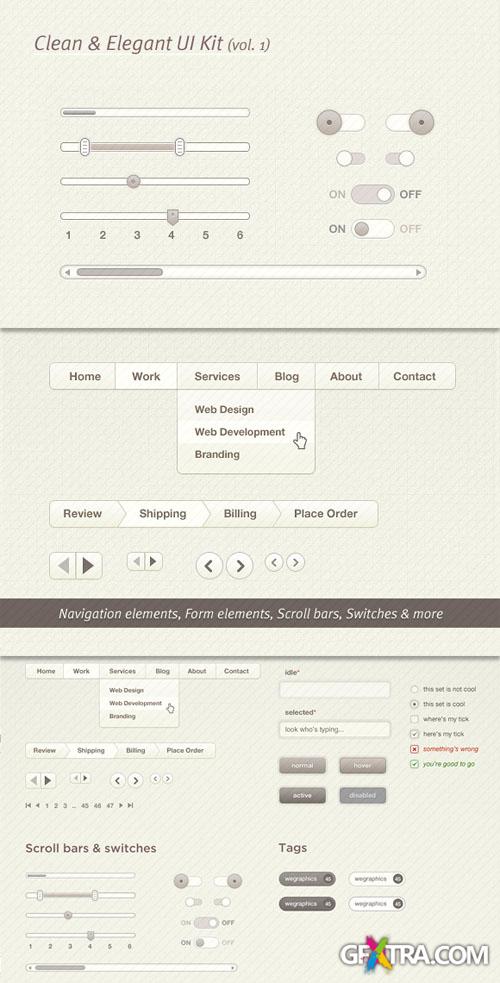 WeGraphics - Soft Elegant UI Kit Vol.1